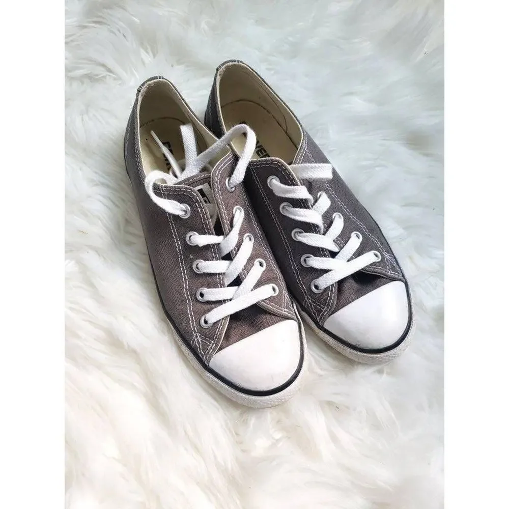 Converse Olive Green Sneakers - Big Girls Size 6 - Gently Used